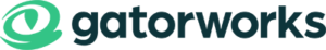 Gatorworks logo featuring a green circle on the left and the word “gatorworks” in dark, lowercase letters to the right.