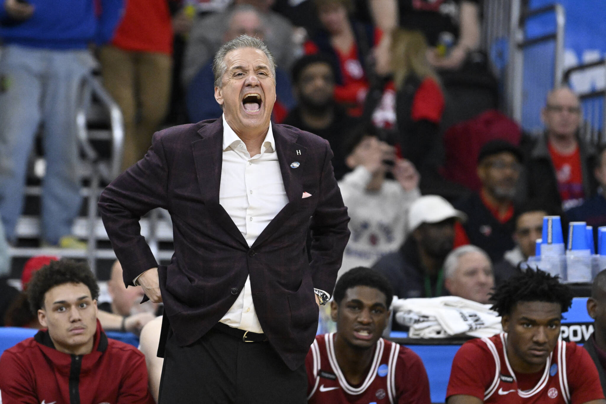 Ncaa Basketball: Ncaa Tournament First Round Arkansas At Kansas